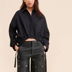 Citizens Of Humanity Alexandra in Top Black Poplin Cotton S